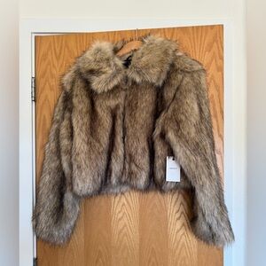 Forever 21 NWT faux fur coat size S